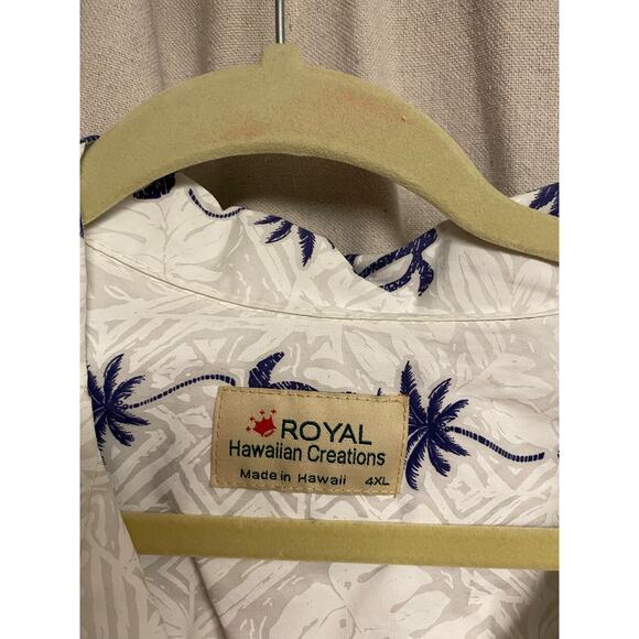 4XL Royal Hawaiian Button Down shirt - Picture 2 of 5